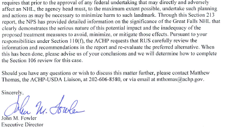 ACHP Letter Part 2